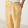 Pantalones rectos de mezcla de lyocell y 24 % de lino Pantalones rectos de mezcla de lyocell y 24 % de lino