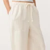 Pantalones rectos de mezcla de lyocell y 24 % de lino Pantalones rectos de mezcla de lyocell y 24 % de lino