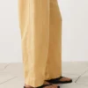 Pantalones rectos de mezcla de lyocell y 24 % de lino Pantalones rectos de mezcla de lyocell y 24 % de lino