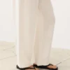 Pantalones rectos de mezcla de lyocell y 24 % de lino Pantalones rectos de mezcla de lyocell y 24 % de lino