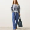 Pantalones rectos de mezcla de lyocell y 24 % de lino Pantalones rectos de mezcla de lyocell y 24 % de lino