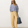 Pantalones rectos de mezcla de lyocell y 24 % de lino Pantalones rectos de mezcla de lyocell y 24 % de lino