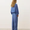 Pantalones rectos de mezcla de lyocell y 24 % de lino Pantalones rectos de mezcla de lyocell y 24 % de lino
