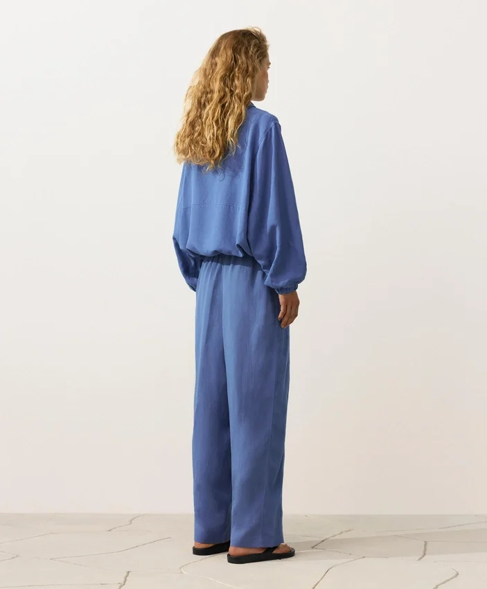 Pantalones rectos de mezcla de lyocell y 24 % de lino Pantalones rectos de mezcla de lyocell y 24 % de lino