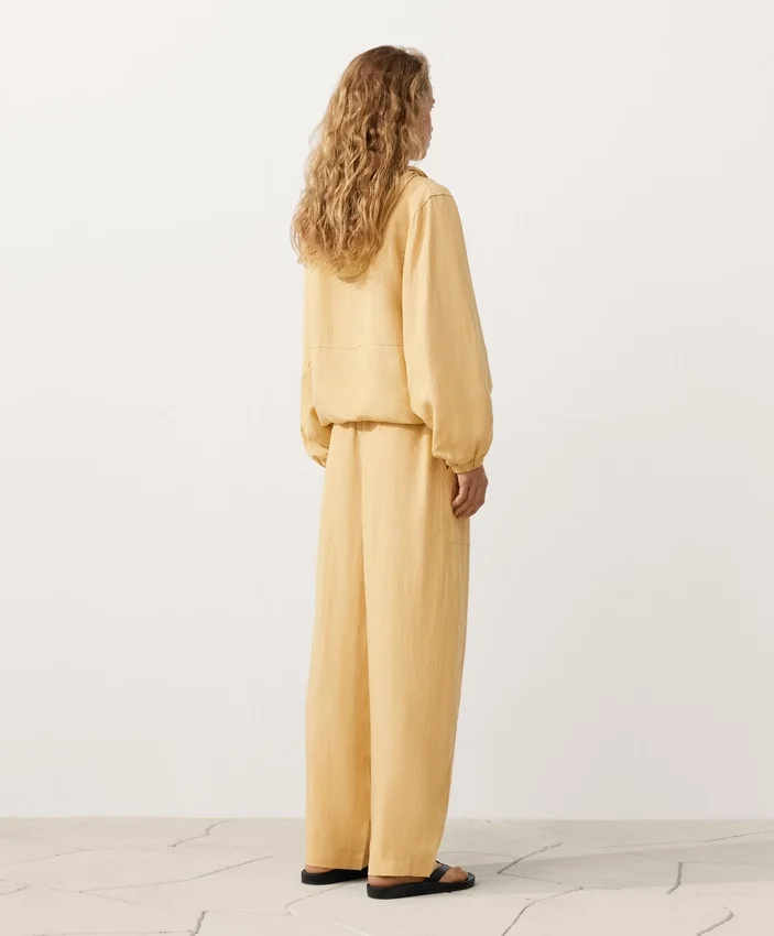 Pantalones rectos de mezcla de lyocell y 24 % de lino Pantalones rectos de mezcla de lyocell y 24 % de lino