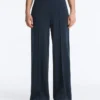 Pantalones rectos de piqué con ribetes de algodón y contraste Pantalones rectos de piqué con ribetes de algodón y contraste