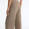 Pantalones rectos de punto acanalado Pantalones rectos de punto acanalado