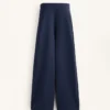 Pantalones tipo capullo con pliegue lateral y modal cepillado Pantalones tipo capullo con pliegue lateral y modal cepillado