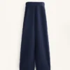 Pantalones tipo capullo con pliegue lateral y modal cepillado Pantalones tipo capullo con pliegue lateral y modal cepillado