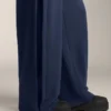 Pantalones tipo capullo con pliegue lateral y modal cepillado Pantalones tipo capullo con pliegue lateral y modal cepillado