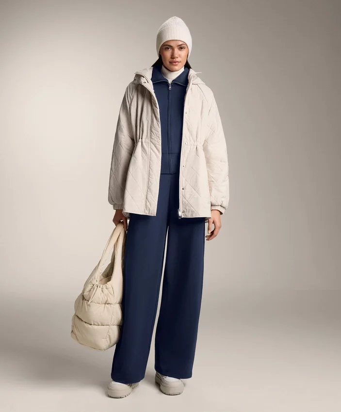 Pantalones tipo capullo con pliegue lateral y modal cepillado Pantalones tipo capullo con pliegue lateral y modal cepillado