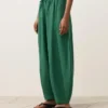 Pantalones tipo globo de mezcla de lyocell y 24 % de lino con costuras Pantalones tipo globo de mezcla de lyocell y 24 % de lino con costuras