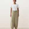 Pantalones tipo globo de mezcla de lyocell y 24 % de lino con costuras Pantalones tipo globo de mezcla de lyocell y 24 % de lino con costuras