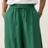 Pantalones tipo globo de mezcla de lyocell y 24 % de lino con costuras Pantalones tipo globo de mezcla de lyocell y 24 % de lino con costuras