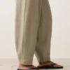 Pantalones tipo globo de mezcla de lyocell y 24 % de lino con costuras Pantalones tipo globo de mezcla de lyocell y 24 % de lino con costuras