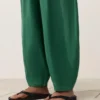 Pantalones tipo globo de mezcla de lyocell y 24 % de lino con costuras Pantalones tipo globo de mezcla de lyocell y 24 % de lino con costuras