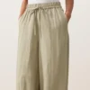Pantalones tipo globo de mezcla de lyocell y 24 % de lino con costuras Pantalones tipo globo de mezcla de lyocell y 24 % de lino con costuras