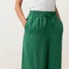 Pantalones tipo globo de mezcla de lyocell y 24 % de lino con costuras Pantalones tipo globo de mezcla de lyocell y 24 % de lino con costuras