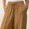Pantalones tipo globo de mezcla de lyocell y 24 % de lino con costuras Pantalones tipo globo de mezcla de lyocell y 24 % de lino con costuras