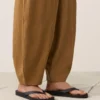 Pantalones tipo globo de mezcla de lyocell y 24 % de lino con costuras Pantalones tipo globo de mezcla de lyocell y 24 % de lino con costuras