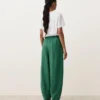 Pantalones tipo globo de mezcla de lyocell y 24 % de lino con costuras Pantalones tipo globo de mezcla de lyocell y 24 % de lino con costuras