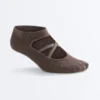 Paquete de 2 pares de calcetines de mezcla de algodón para yoga y pilates con tiras cruzadas Paquete de 2 pares de calcetines de mezcla de algodón para yoga y pilates con tiras cruzadas