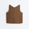 Partes de arriba con cuello en V 100 % algodón Partes de arriba con cuello en V 100 % algodón