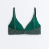 Partes de arriba de bikini con cuello halter de cuadros vichy Partes de arriba de bikini con cuello halter de cuadros vichy