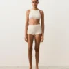 Bikini de talle alto con textura de burbujas