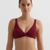Partes de arriba de bikini halter de jacquard de cuadros mini Partes de arriba de bikini halter de jacquard de cuadros mini