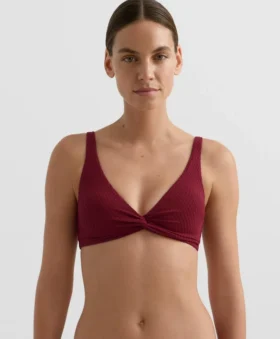 Partes de arriba de bikini halter de jacquard de cuadros mini
