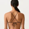 Partes de arriba de bikini triangular con lunares mini Partes de arriba de bikini triangular con lunares mini