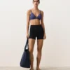 Partes de arriba de bikini triangular de cuadros vichy