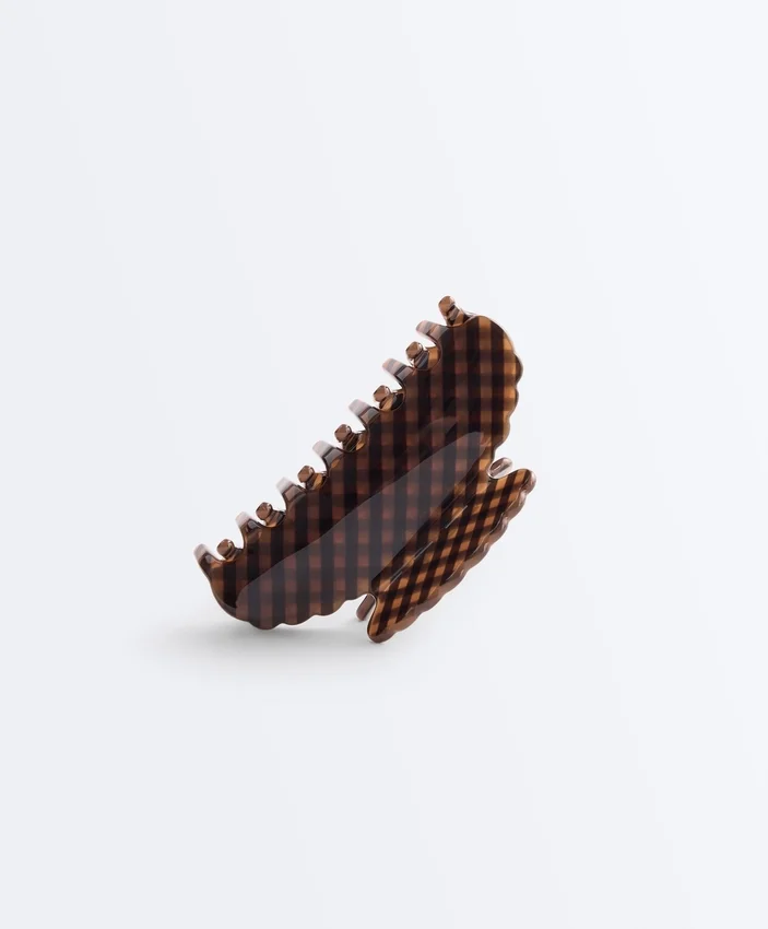 Pinza para el pelo con estampado de cuadros Pinza para el pelo con estampado de cuadros