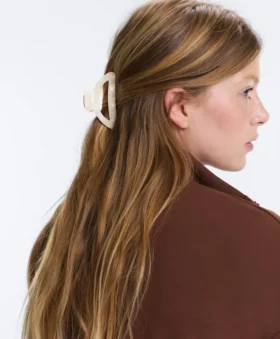 Pinza para el pelo grande metalizada
