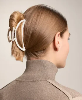 Pinza para el pelo grande metalizada