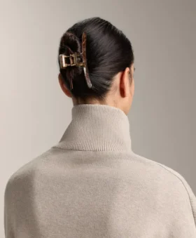 Pinza para el pelo grande metalizada