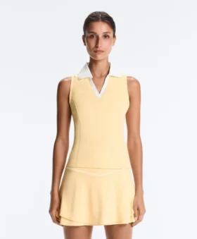 Polo sin mangas Comfortlux con contraste