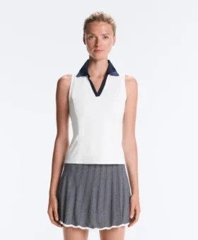 Polo sin mangas Comfortlux con contraste