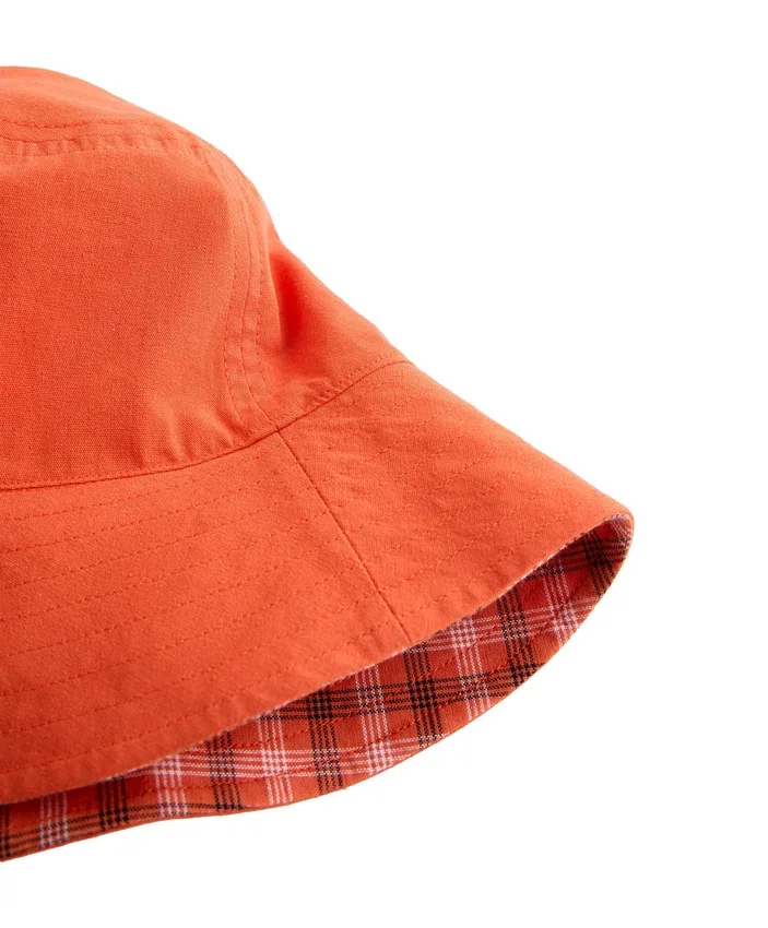 Sombreros de pescador reversibles de mezcla de algodón a cuadros Sombreros de pescador reversibles de mezcla de algodón a cuadros