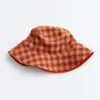 Sombreros de pescador reversibles de mezcla de algodón a cuadros Sombreros de pescador reversibles de mezcla de algodón a cuadros