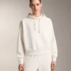 Sudadera con capucha de corte recto y modal cepillado Sudadera con capucha de corte recto y modal cepillado