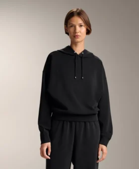 Sudadera con capucha de corte recto y modal cepillado
