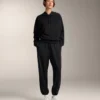 Sudadera con capucha de corte recto y modal cepillado Sudadera con capucha de corte recto y modal cepillado