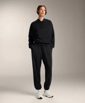Sudadera con capucha de corte recto y modal cepillado