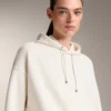 Sudadera con capucha de corte recto y modal cepillado Sudadera con capucha de corte recto y modal cepillado