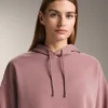 Sudadera con capucha de corte recto y modal cepillado