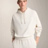 Sudadera con capucha de corte recto y modal cepillado Sudadera con capucha de corte recto y modal cepillado