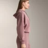 Sudadera con capucha de corte recto y modal cepillado