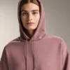 Sudadera con capucha de corte recto y modal cepillado